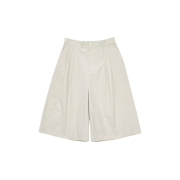 Amomento Two Tuck Wide Shorts Beige