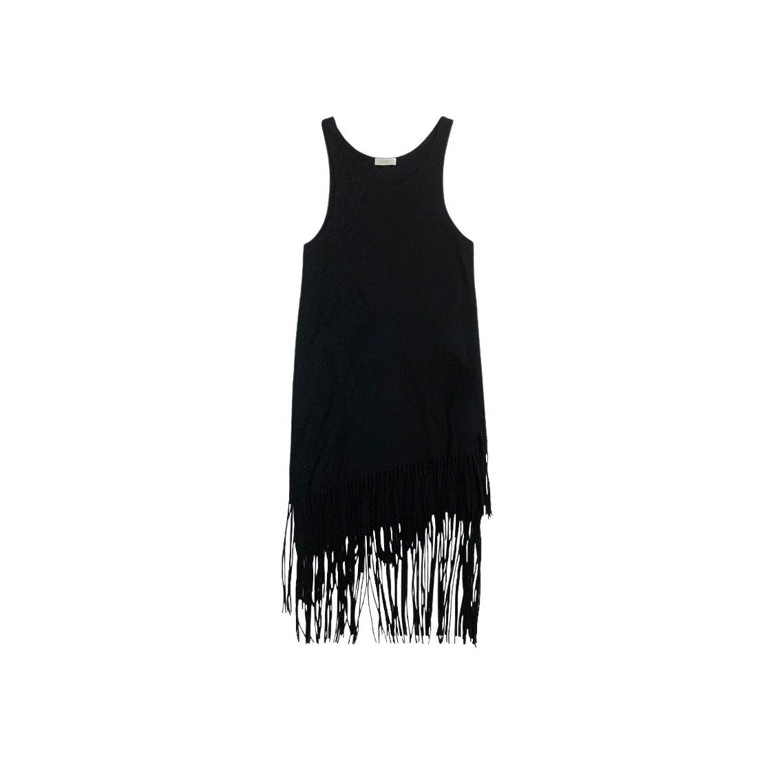 2023SS3RDDRESS01_01 Rubati Layered Fringe Jersey Dress Black