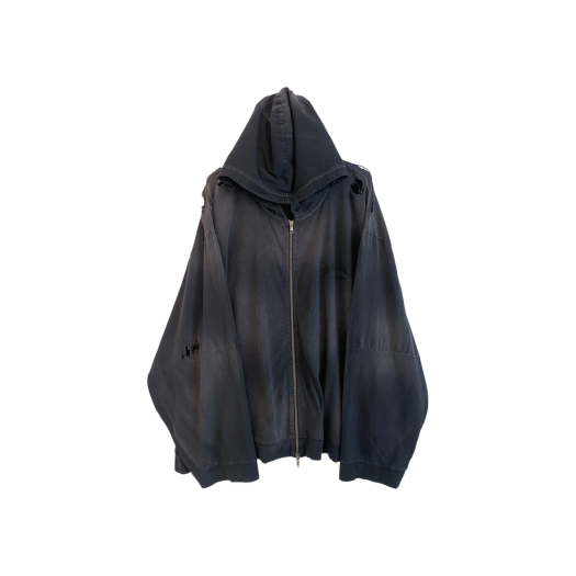 CDZH_WB rbU Color Dyed Zip Hoodie Washed Black