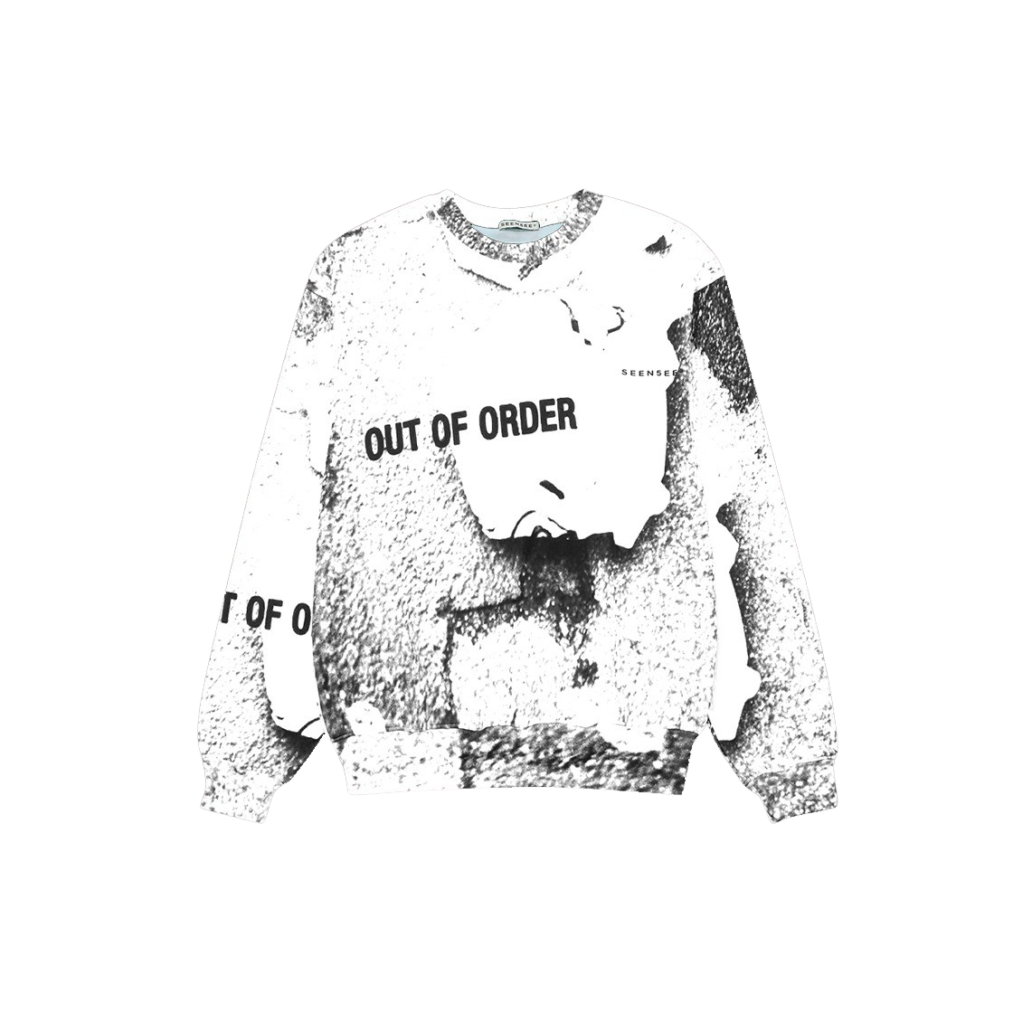 씬 우먼 아웃 오브 오더 니트 스웻셔츠 화이트(SEEN Women Out Of Order Knit Sweatshirts White) - 1