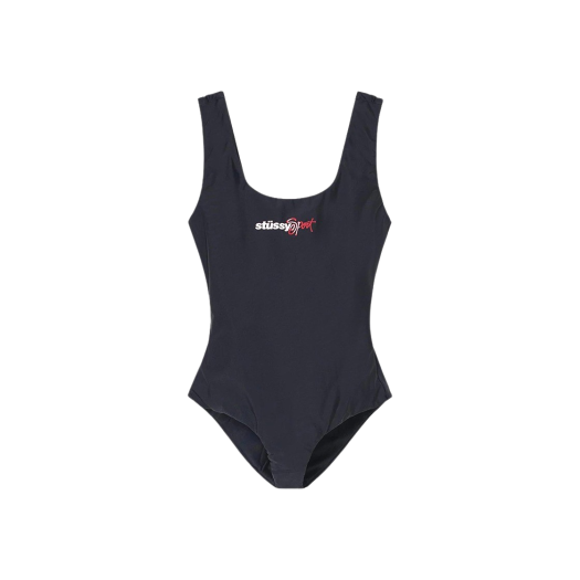 KM4ADR1ST196BK Stussy Sport One Piece Swim Suit Black