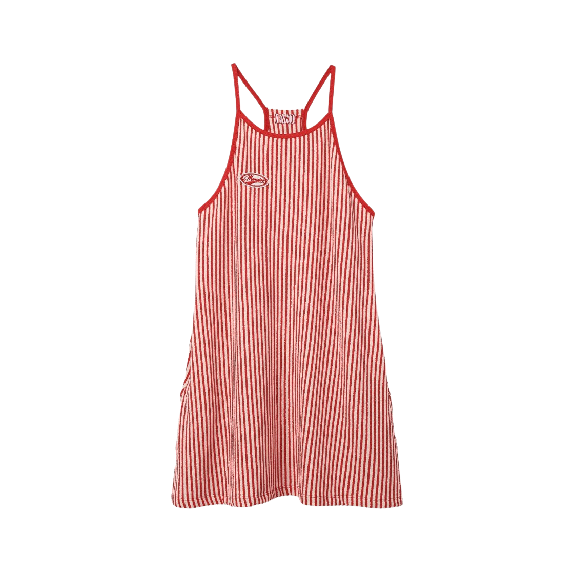 미나수 썸머 스트라이프 테리 스트랩 원피스 레드(Menasoo Summer Stripe Terry Strap Onepiece Red) - 1