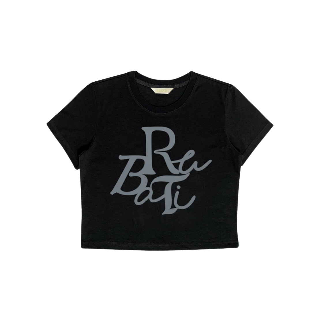 루바티 빅로고 크롭 티셔츠 블랙(Rubati Big Logo Crop Tshirt Black) - 1