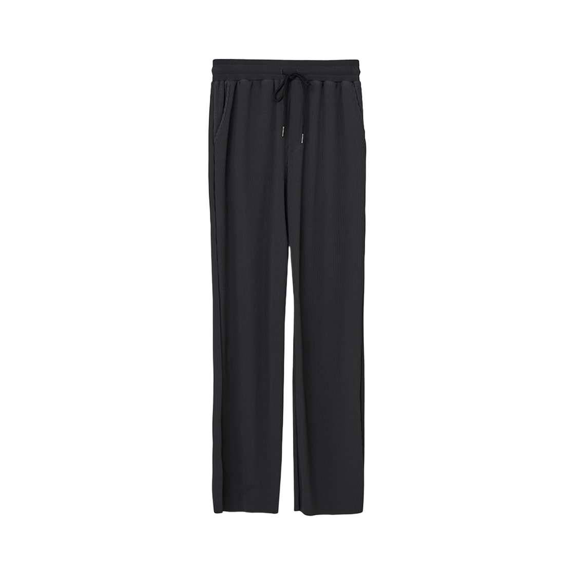 어레이드 세미 와이드 밴딩 플리츠 팬츠 그레이(Arrayed Semi Wide Banding Pleats Pants Gray)