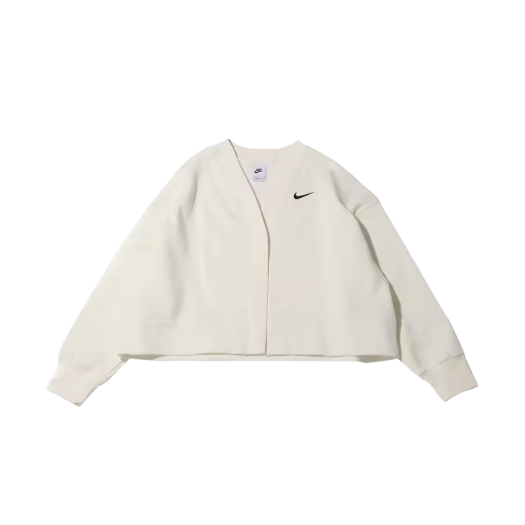 W) 나이키 NSW 칠 니트 슬림 풀 집 립드 가디건 블랙 - 아시아