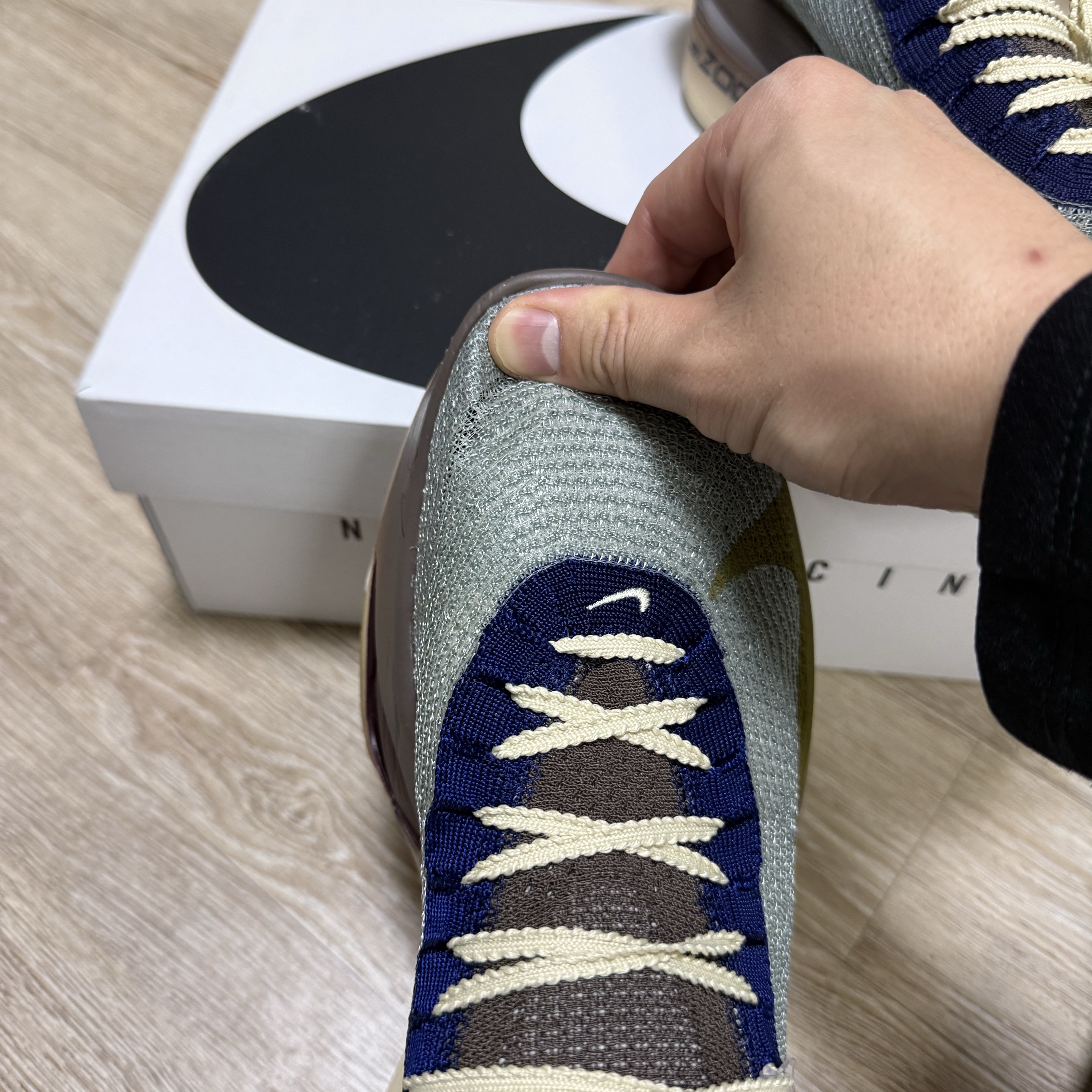 Nike Air Zoom Alphafly Next% 3 PRM Light Army Ironstone 착용 스타일 - 2