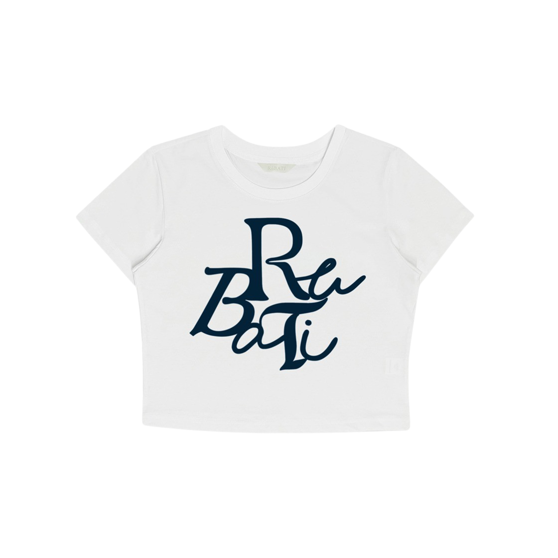 루바티 빅로고 크롭 티셔츠 화이트(Rubati Big Logo Crop Tshirt White) - 1