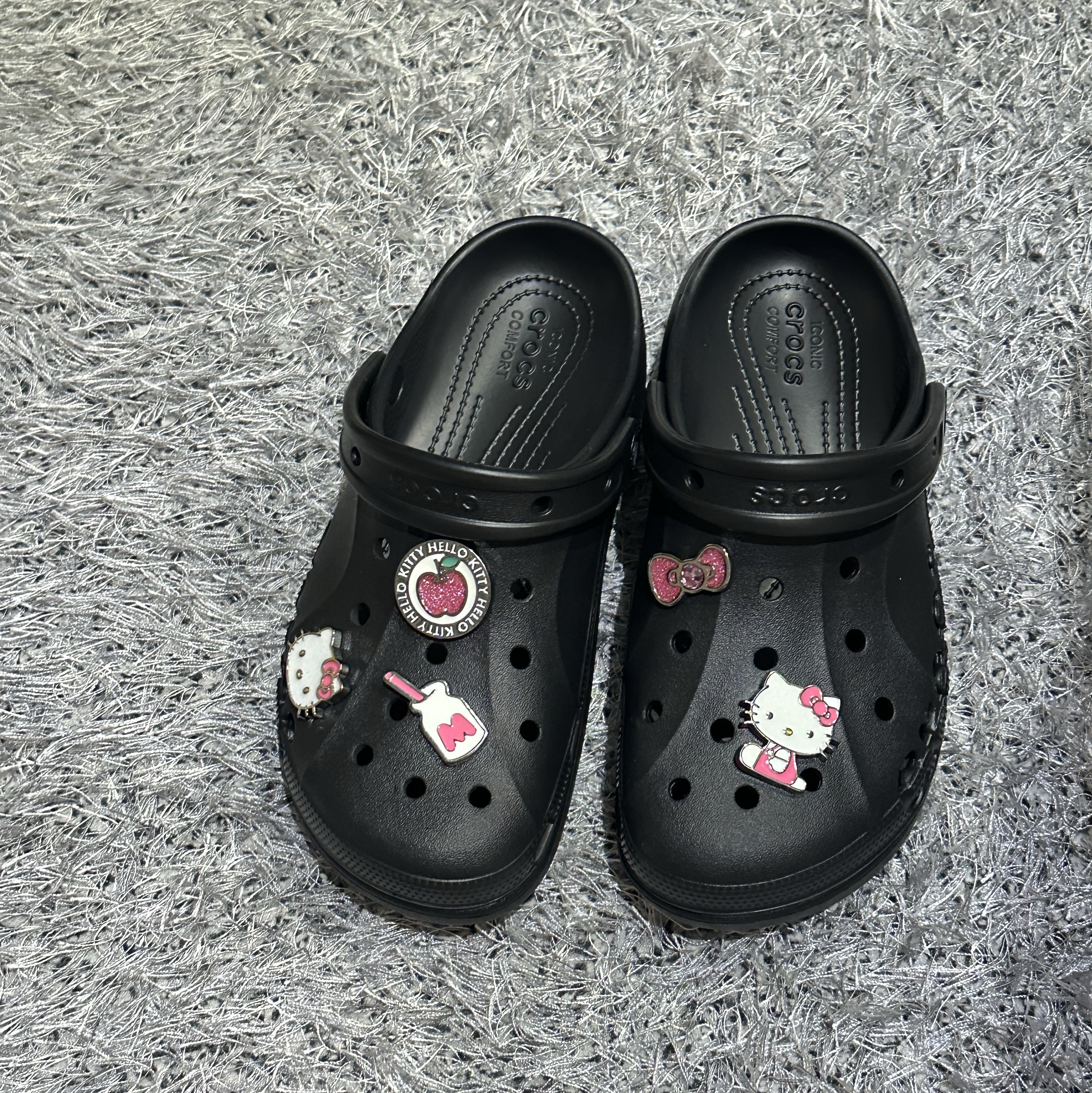(W) Crocs Baya Platform Clog Black 착용 스타일