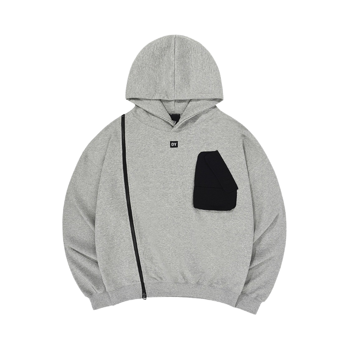 OYBCS1SW031GR OY Pocket Zipper Hoodie Grey - 대표 이미지 #1