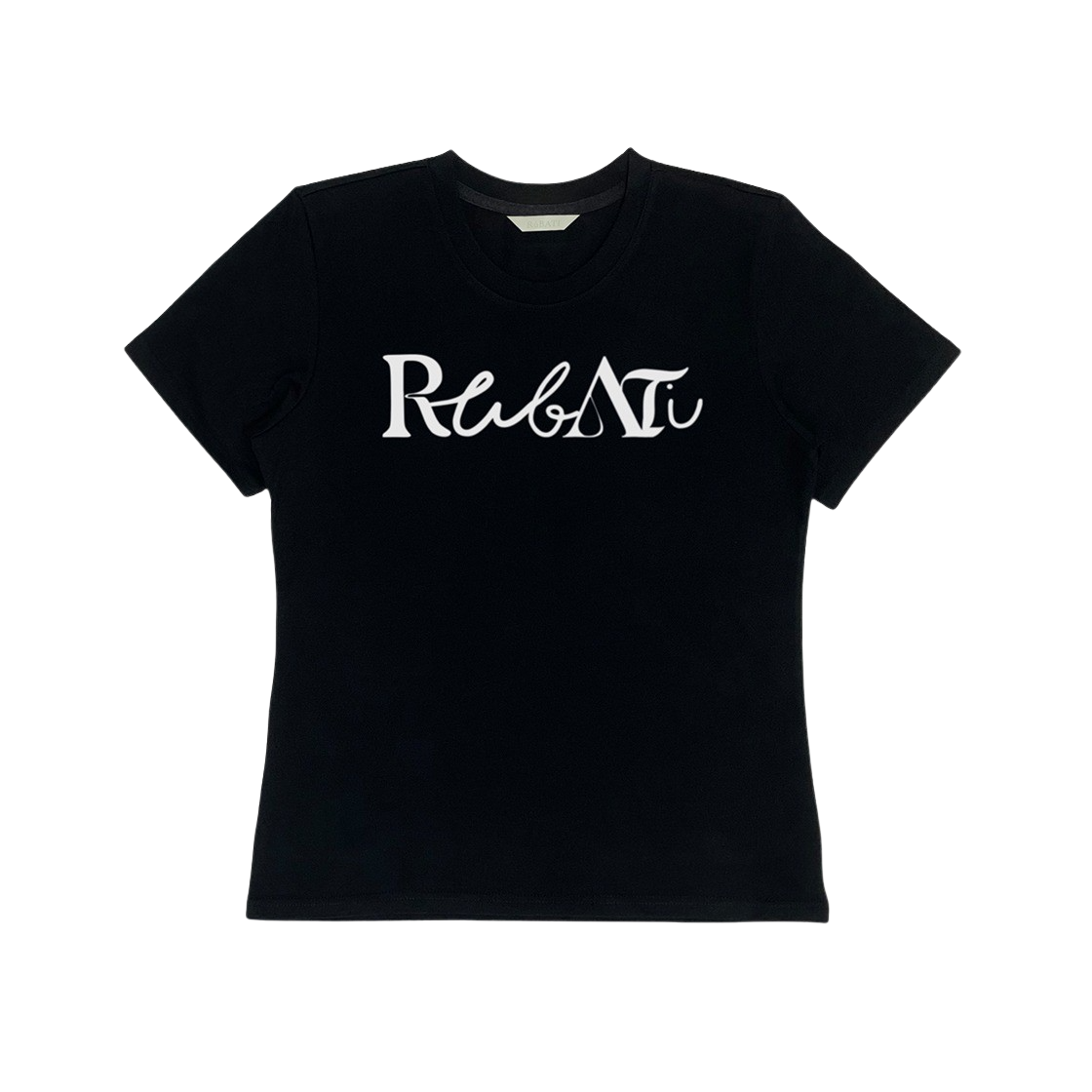2024RETEE03 Rubati Lettering Logo Tshirt Black