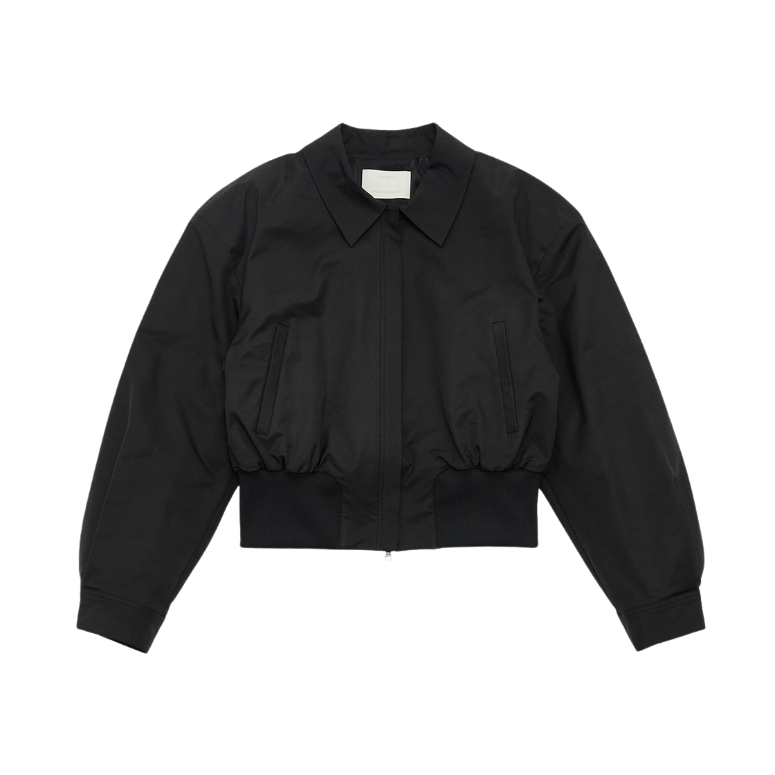 KW4DOTBAM22BK Amomento Women Nylon Padded Crop Jumper Black - 24FW