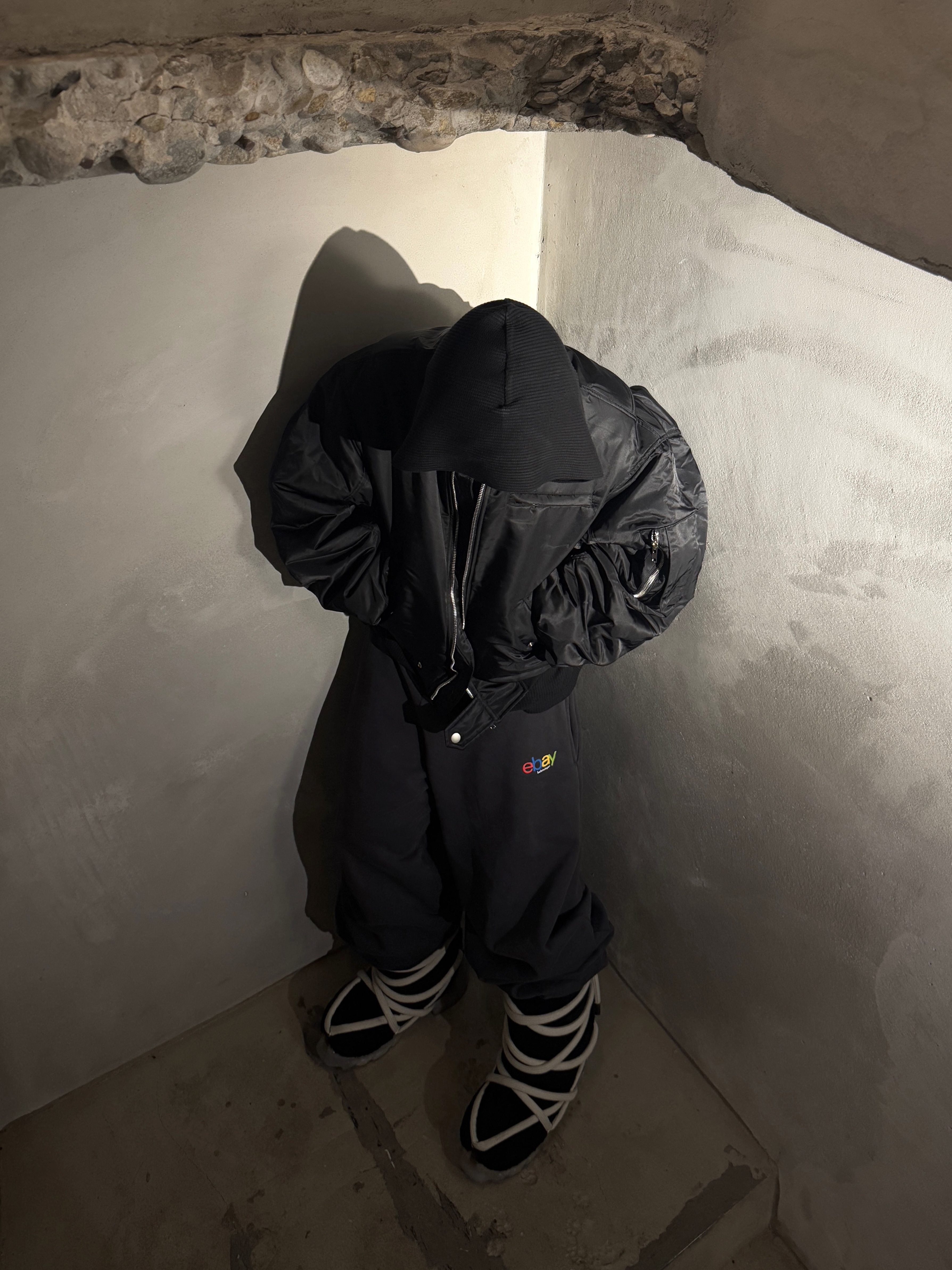 Rick Owens Lamb Shearling Real Fur Luxor Lunar Tractor Boots Black Clear 착용 스타일