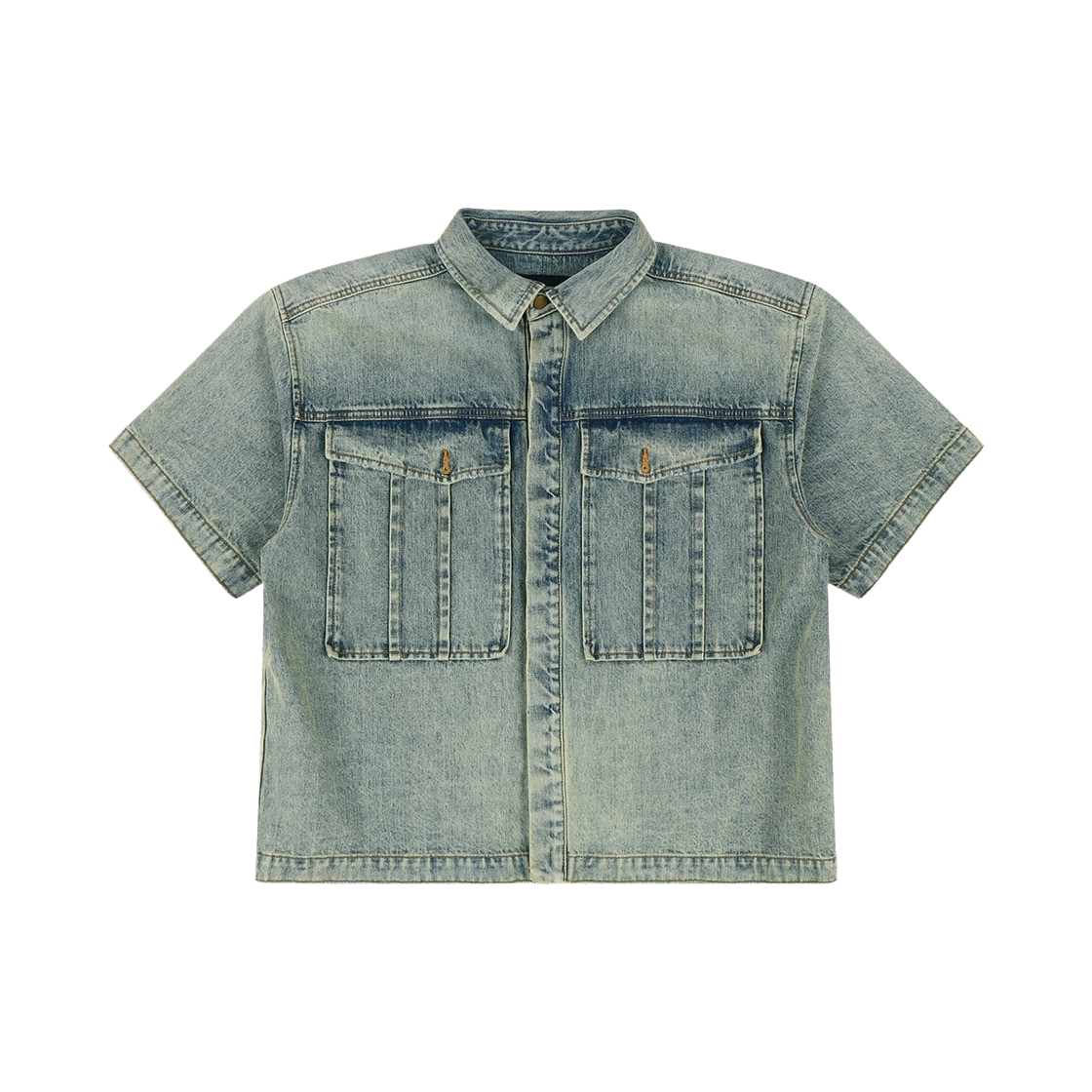 KM4CSHDES02LB Entire Studios Heavy Denim Shirt Surface Wave - 24FW
