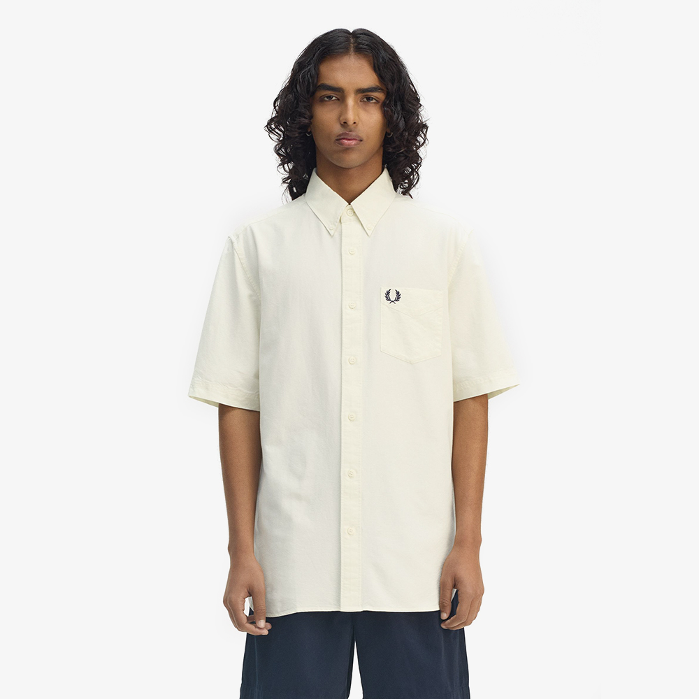 프레드페리 숏 슬리브 옥스포드 셔츠 에크루(Fred Perry Oxford Shirt Ecru) - 2
