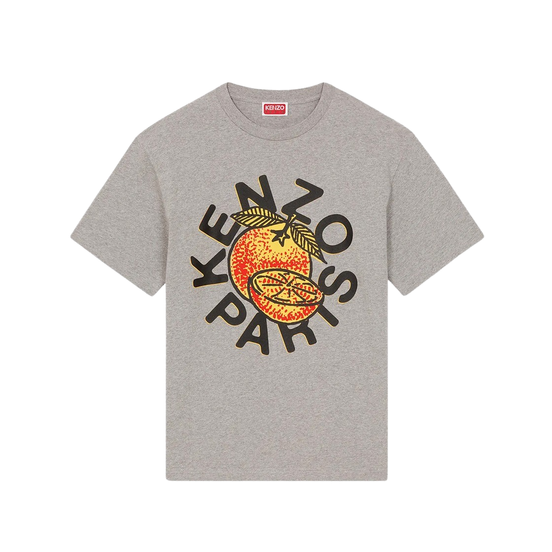 KM4BTSSKZ13GY Kenzo Orange Classic T-Shirt Pearl Grey