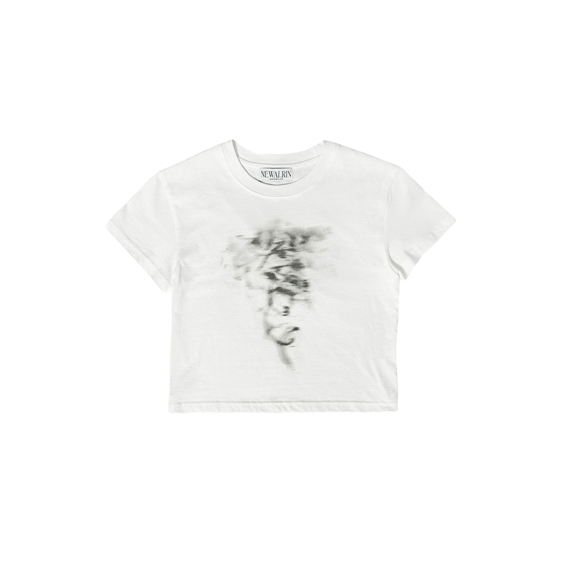 24SSTOP04 Newalrin Cloud Mist Printed Crop Top