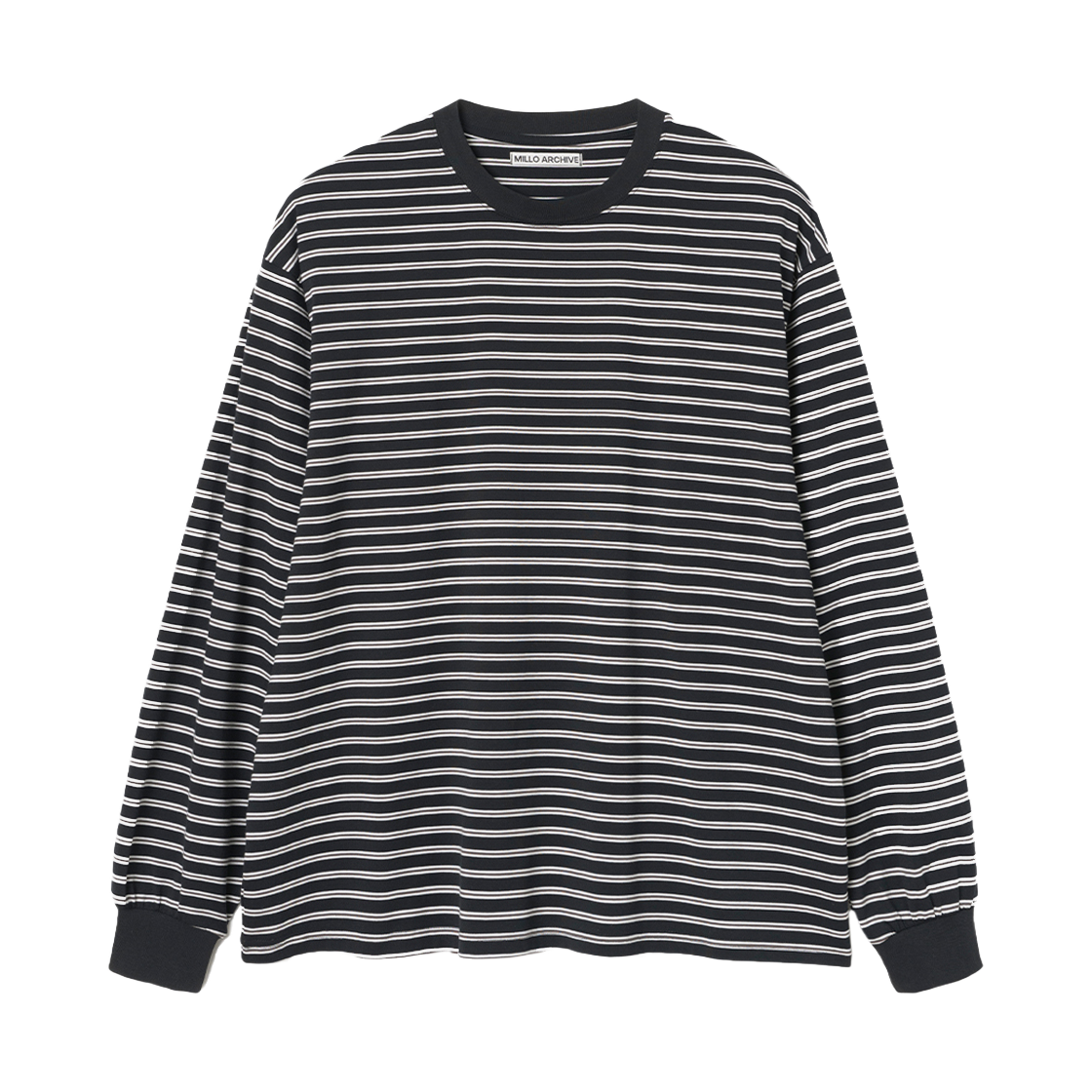 밀로 아카이브 레이어 스트라이프 롱 슬리브 블랙(Millo Archive Layer Stripe Long Sleeve Black)