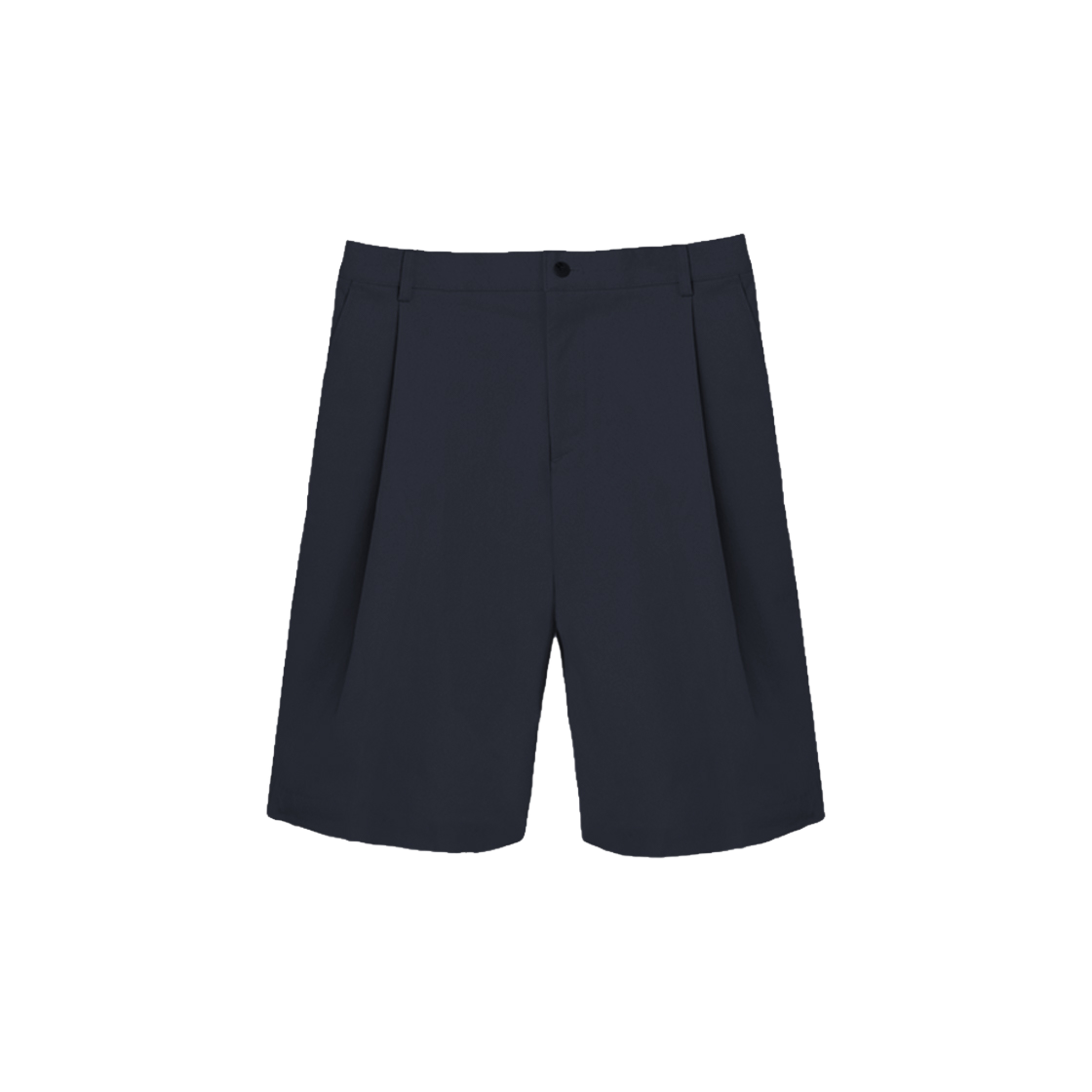 어레이드 와이드 원턱 밴딩 하프 치노 팬츠 네이비(Arrayed Wide One Tuck Banding Half Chino Pants Navy)