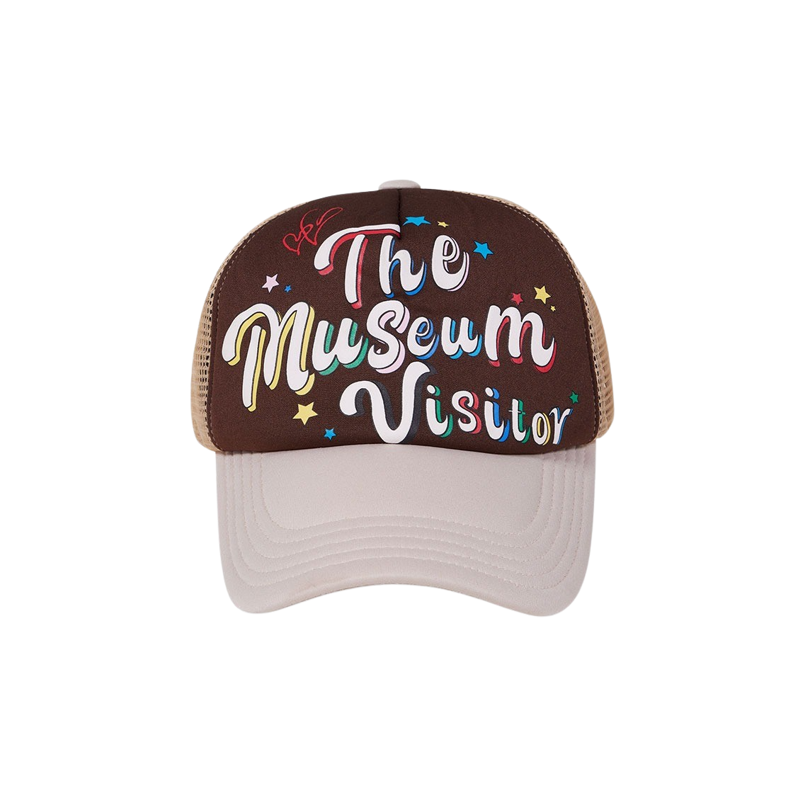 ★THE MUSEUM VISITOR★ PARTY LOGO MESH CAP BROWN 09692 a_d6df7c264dc84e8dabb3f67ab587