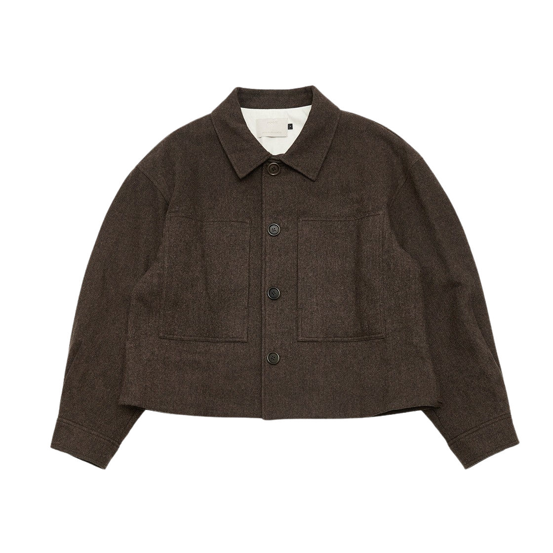 KM4DOTBAM49BR Amomento Padded Crop Wool Jacket Brown - 24FW