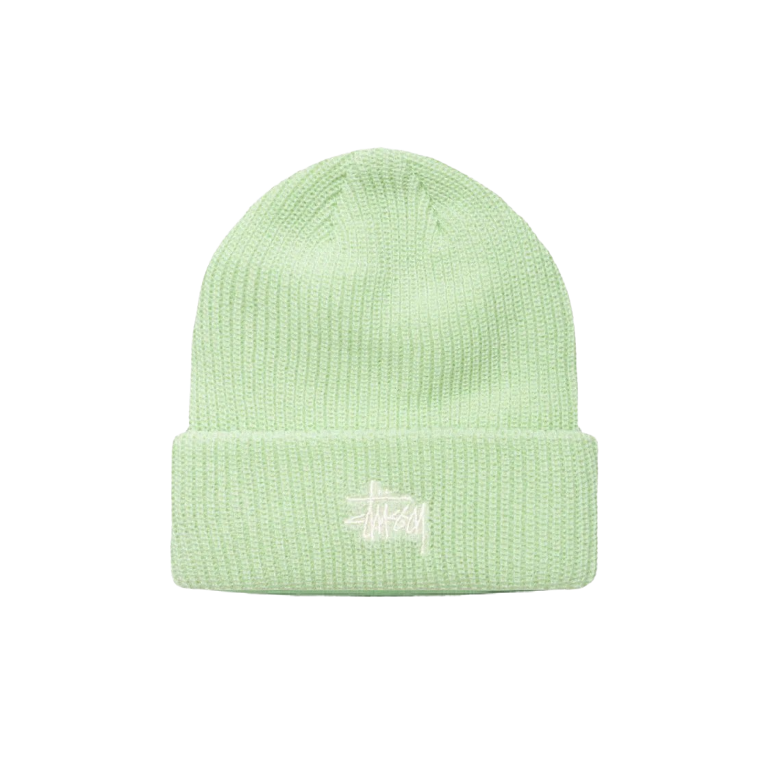 KM4AHTBST211GN Stussy Basic Cuff Beanie Limelight