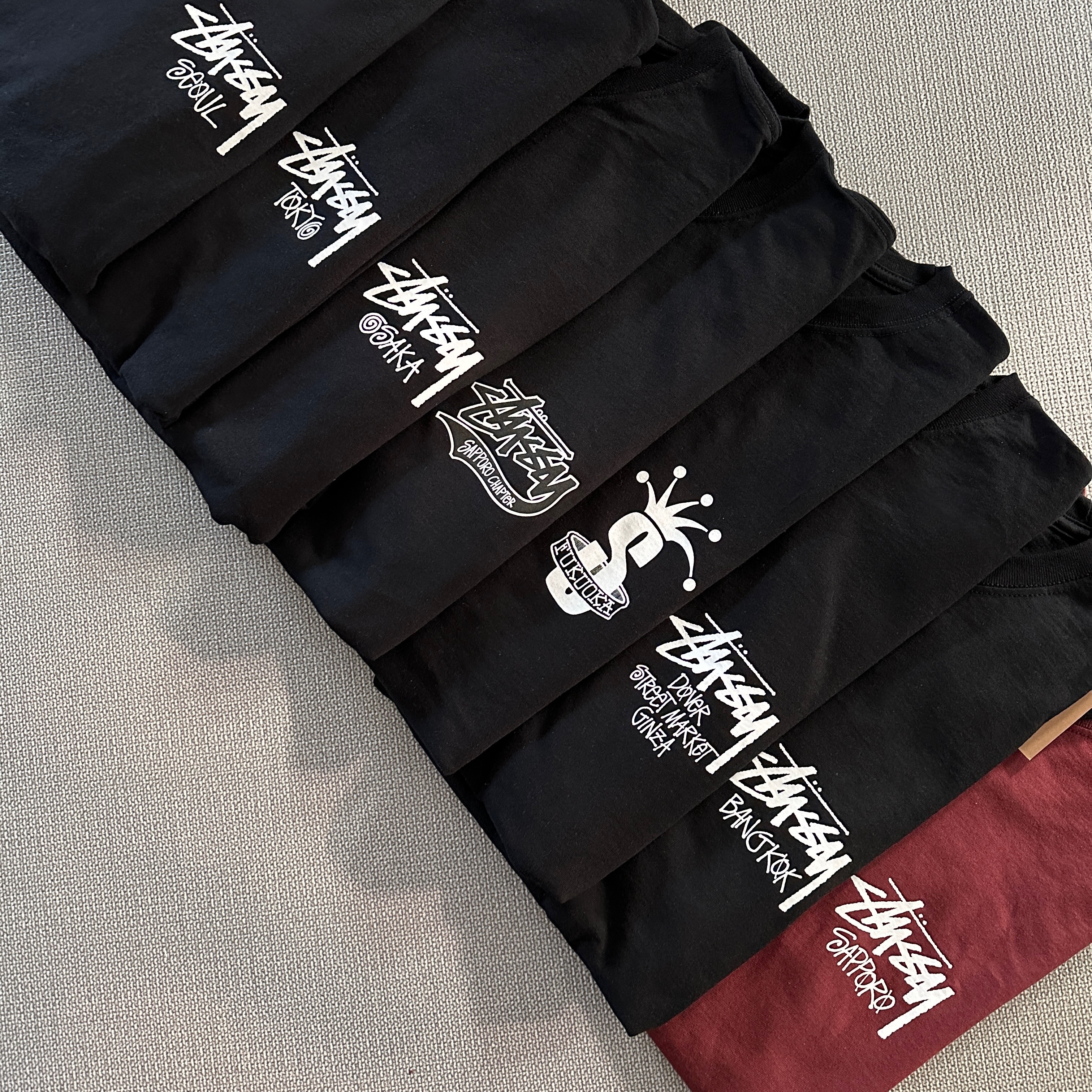 Stussy Stock Seoul Zip Hood Black, Stussy Stock Seoul LS T-Shirt Black 착용 스타일 - 1