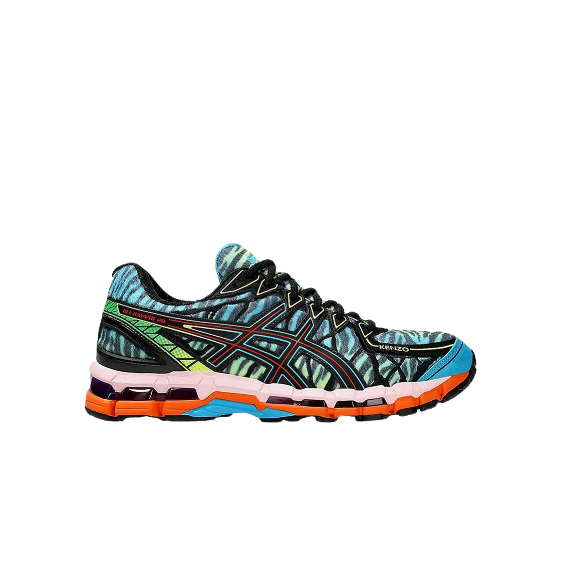 겐조 x 아식스 로우 탑 스니커즈 타이거 그래픽 시안(Kenzo x Asics Low Top Sneakers Tiger Graphic Cyan)