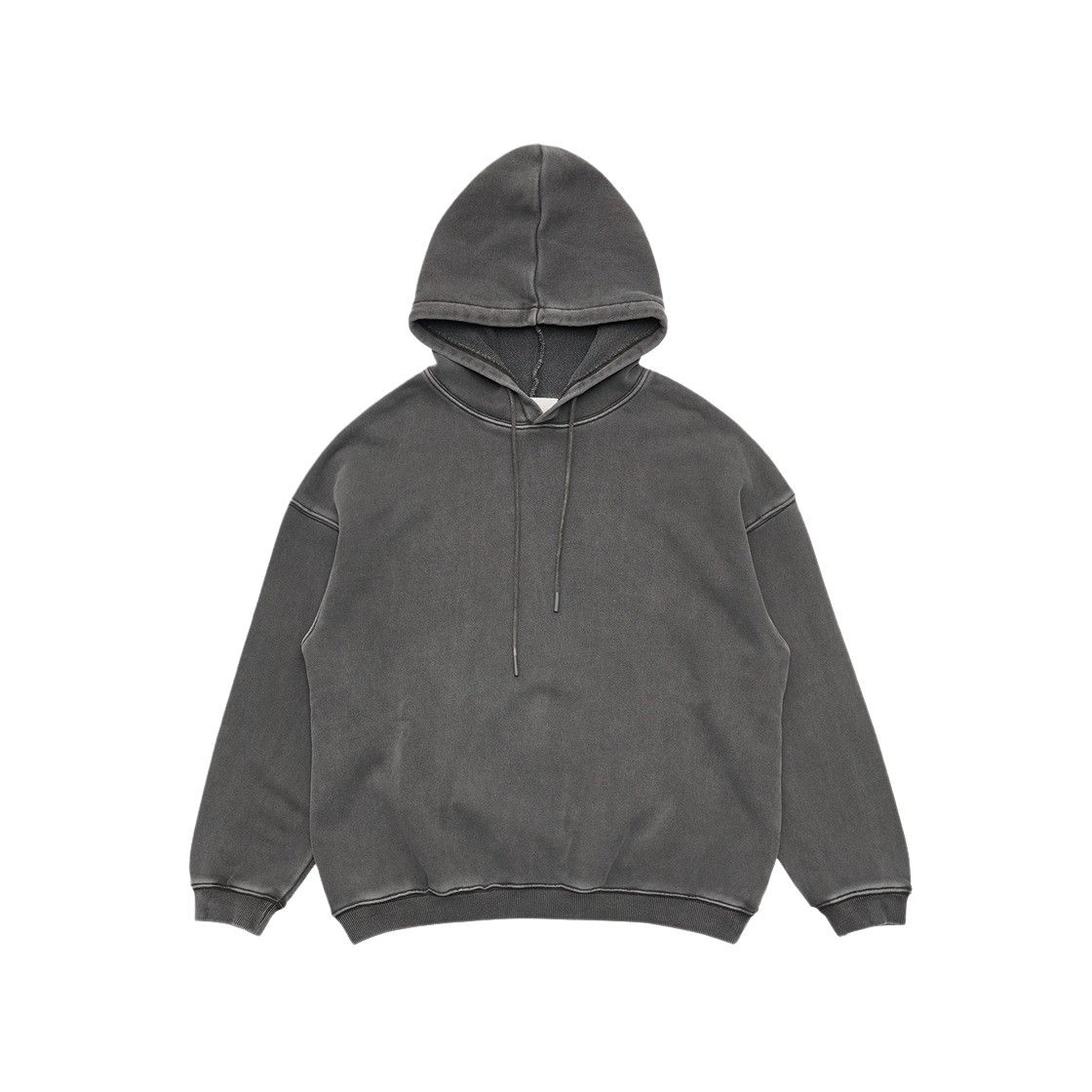 KM4BTSHAM25RG Amomento Garment Dyed Hoodie Charcoal