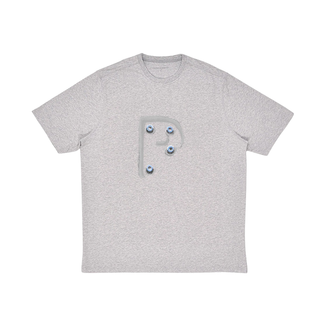 팝 트레이딩 컴퍼니 미스 레터 로고 티셔츠 그레이 헤더(Pop Trading Company Mees Letters Logo T-Shirt Grey Heather)