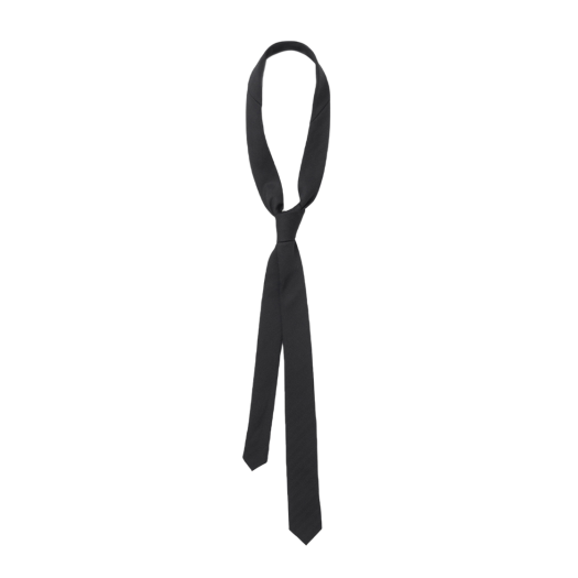 ML437BLK Millo Archive Slide Wool Slim Tie Black