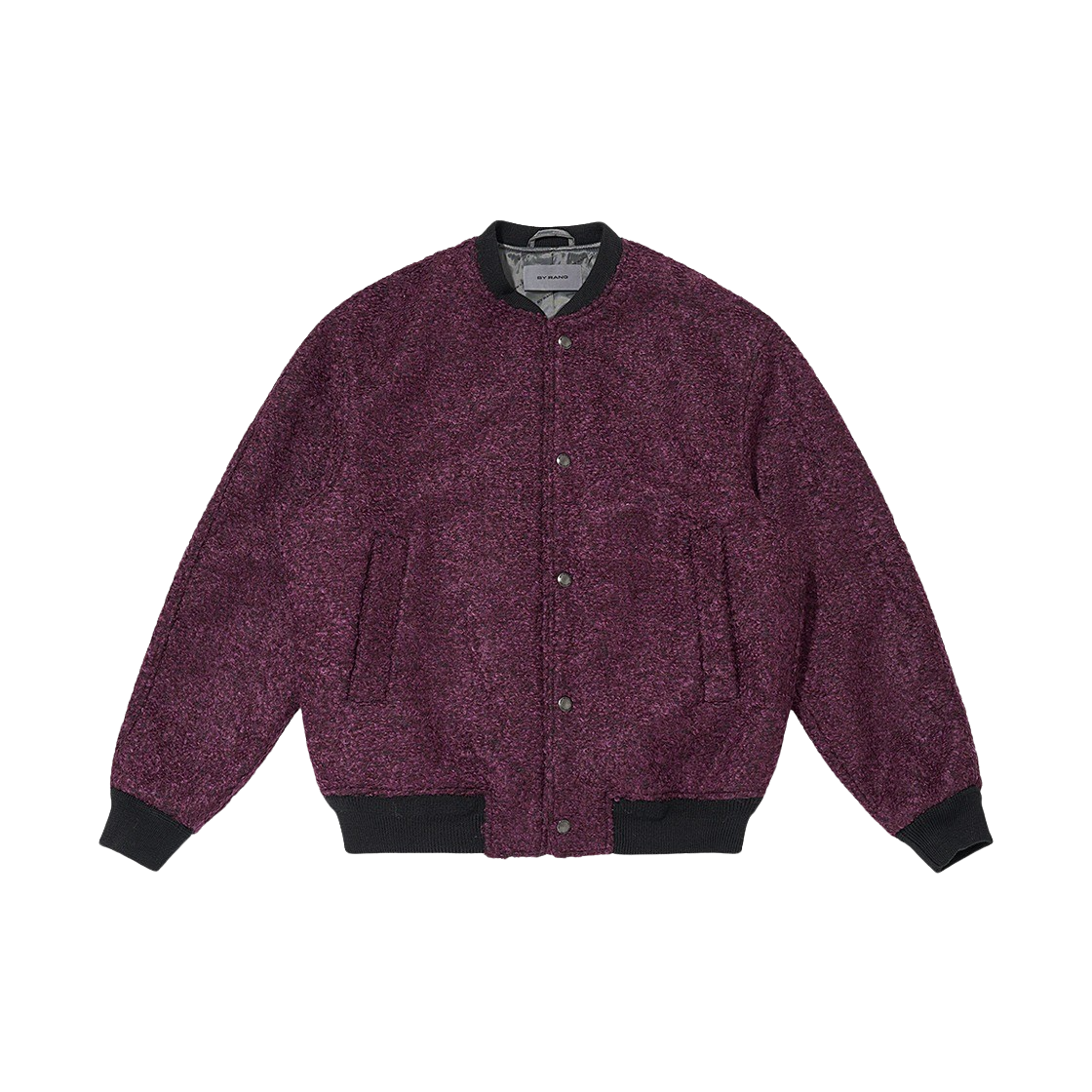 바이랑 울 블렌드 스냅 자켓 퍼플