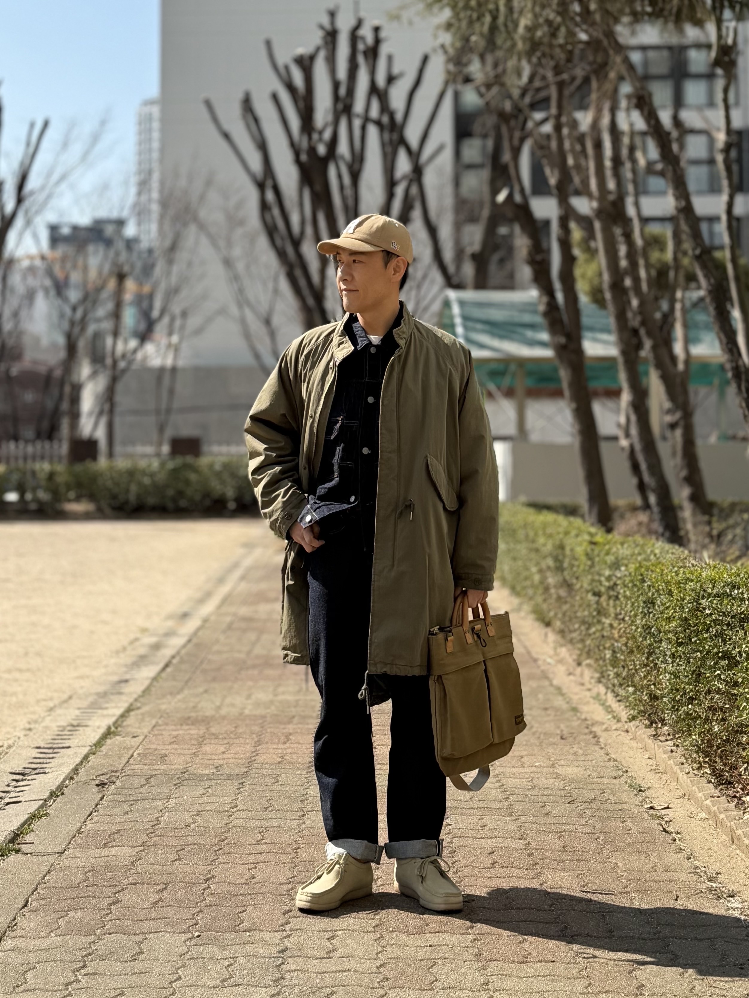Fullcount 1101W Straight Denim One Wash Indigo Blue, Toys McCoy Helmet Bag Grossglain Khaki 착용 스타일 - 1