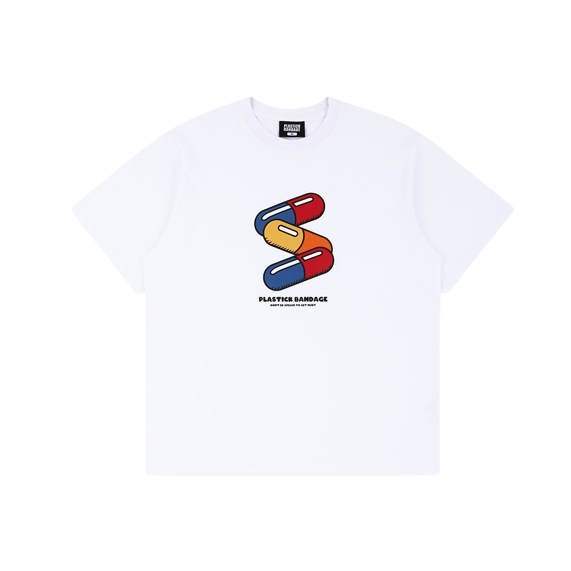 플라스틱밴디지 필 숏 슬리브 화이트(Plastickbandage Pill Short Sleeve White)