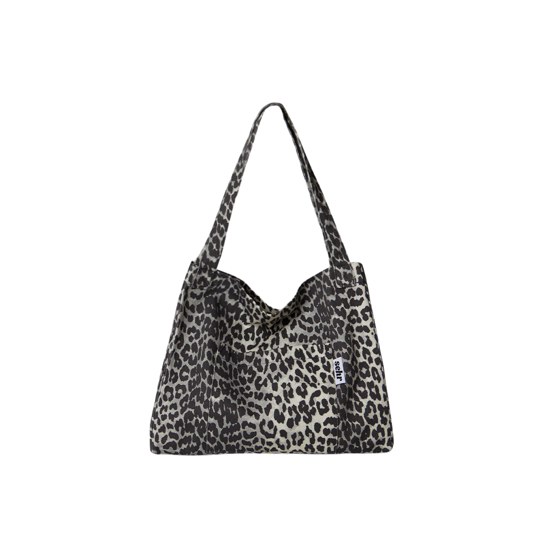 [Sehr] Leopard Twill Cotton Big Bag ★大人気★ 세르 레오파드 트윌코튼 빅백 블랙 | SEHR | KREAM