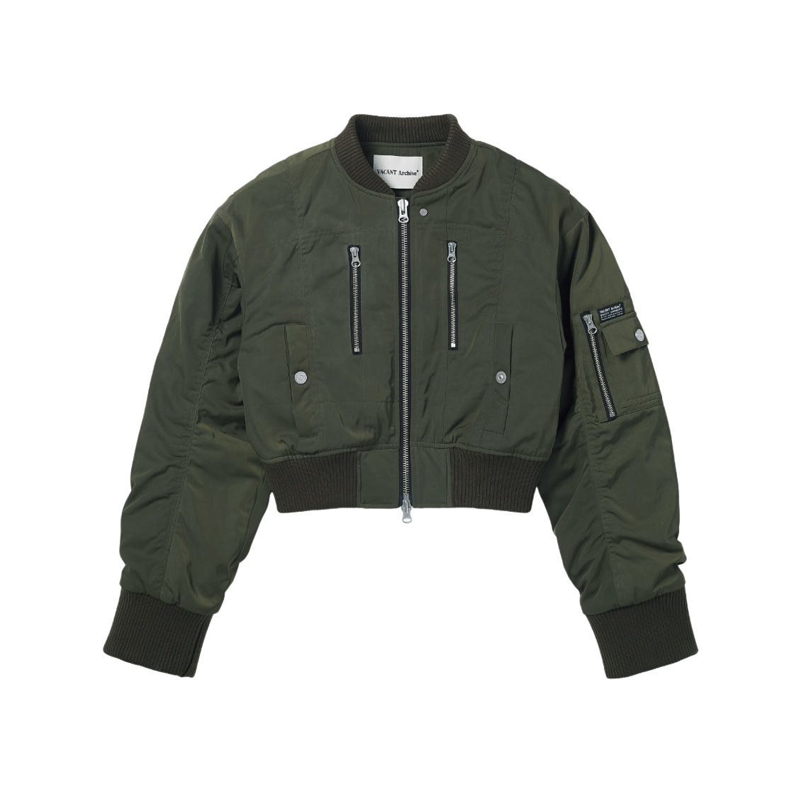 베이컨트 아카이브 우먼 멜리 패디드 봄버 카키(Vacant Archive Women Melly Padded Bomber Khaki)