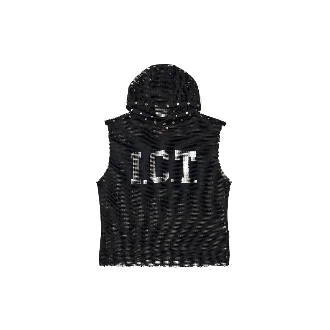 TR24SSHD01ICBK True Religion x Icyto Danger Net Sleeveless Black - 대표 이미지 #1