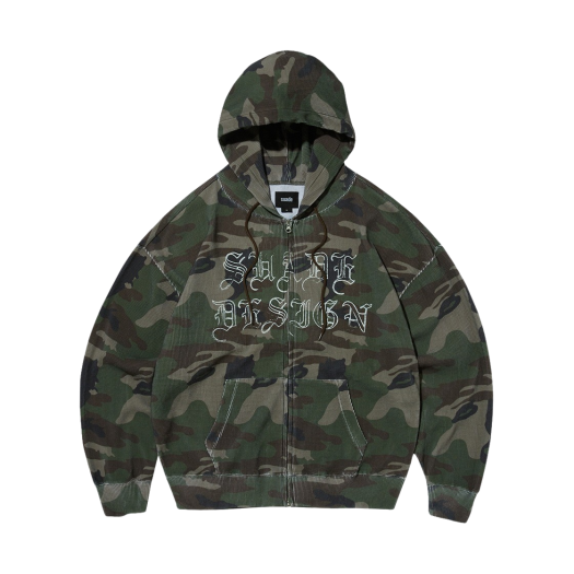SD4FTO503CM Suade Thermal Camo Hood Zip Up Camo
