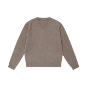 BY RANG V-neck Wool Blend Sweater Beige