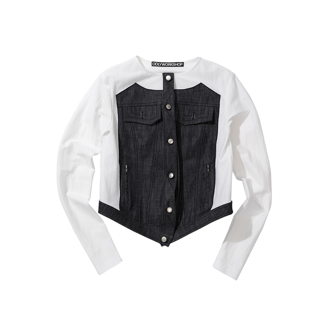 WGTS2501016-1 Odlyworkshop Denim Hybrid JacketWashed