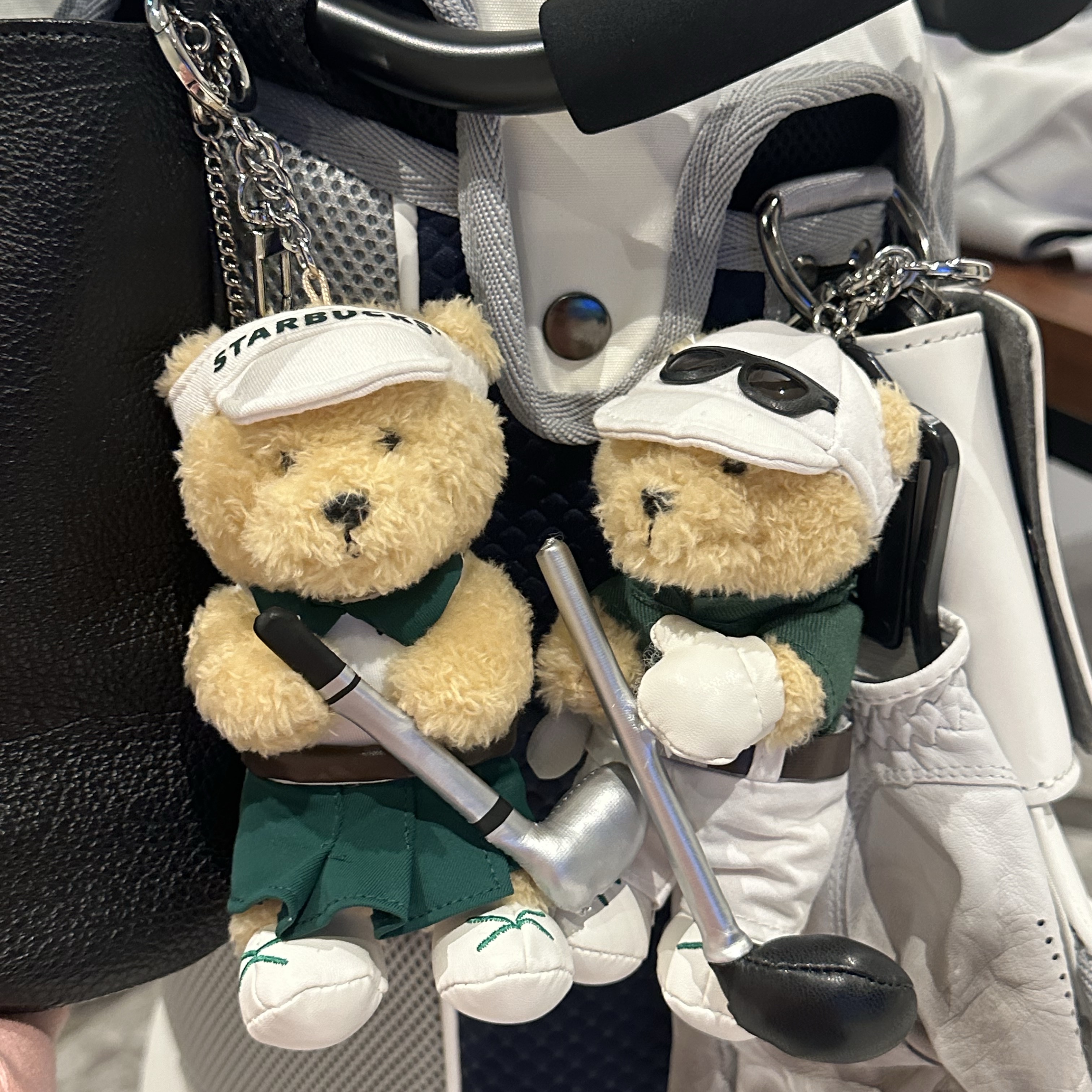 Starbucks Golf Bearista Keychain 착용 스타일 - 2