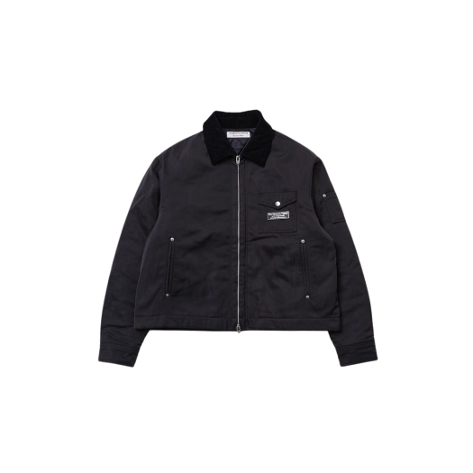 11236 The Museum Visitor Corduroy Collar Metal Logo Jacket Black