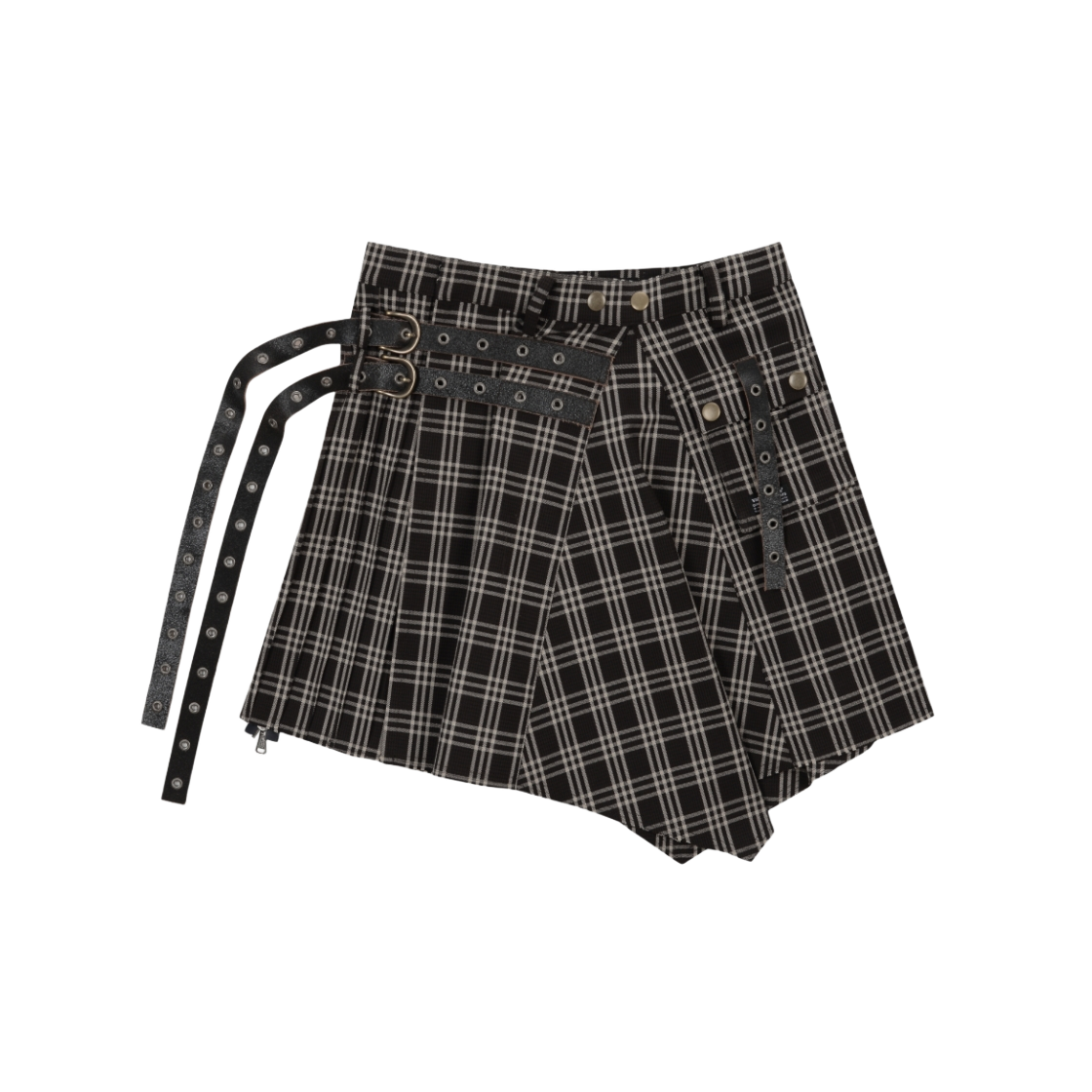 【VACANT Archive】関税/送料込み CAESARS BUCKLE LAP SKIRT 베이컨트 아카이브 채이서 버클 랩 스커트 브라운 | VACANT
