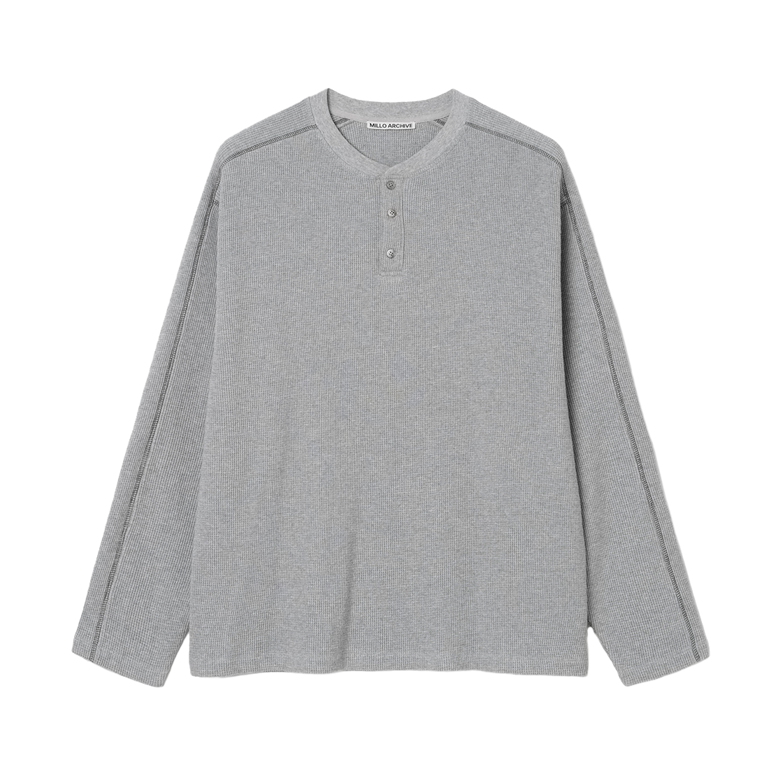 밀로 아카이브 오브젝트 스티치 롱 슬리브 멜란지 그레이