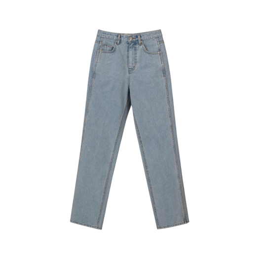 overdue flair ♥ CREASE LINE STRAIGHT DENIM /追跡付 overdue flair＊crease line straight denim