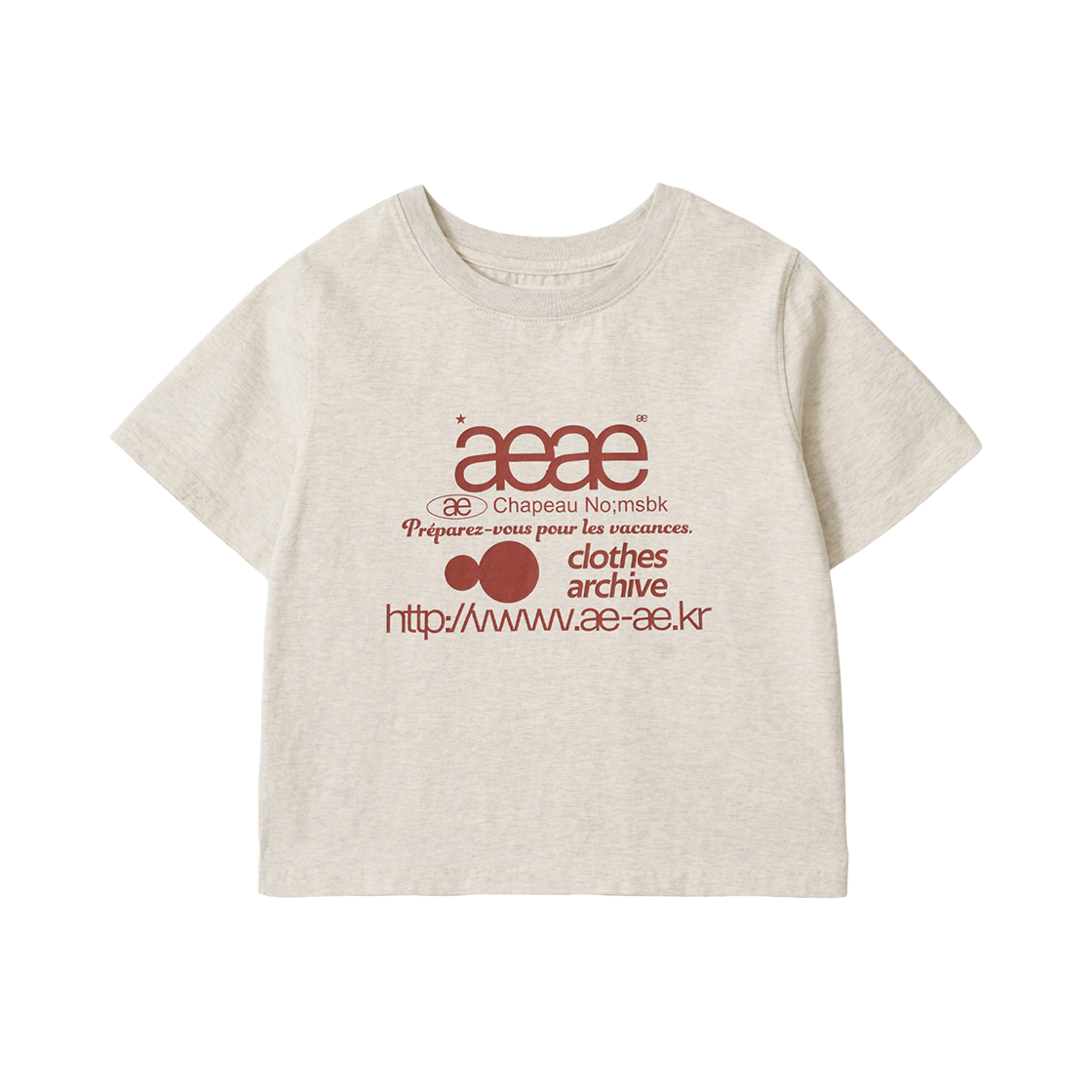 Tシャツ・カットソー [AEAE]WEB LOGO CROP T-SHIRTS [OATMEAL] [OATMEAL WEB LOGO CROP T-SHIRTS [OATMEAL] – aeae JAPAN