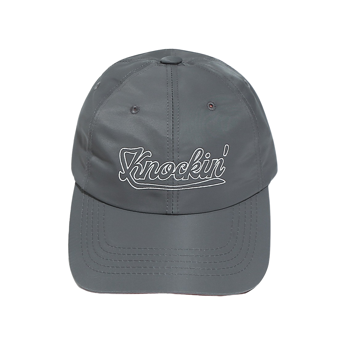 24SSHA011CH [KREAM 단독]Ogarp Nylon Stitch Kockin Logo B.B Cap Charcoal - 대표 이미지 #1