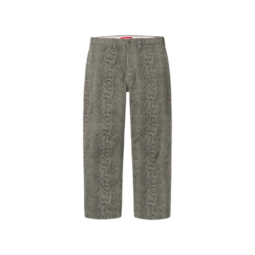 슈프림 스네이크 프린트 치노 팬츠 차콜 - 24SS | Supreme | KREAM 슈프림 스네이크 프린트 치노 팬츠 차콜 - 24SS | Supreme | KREAM