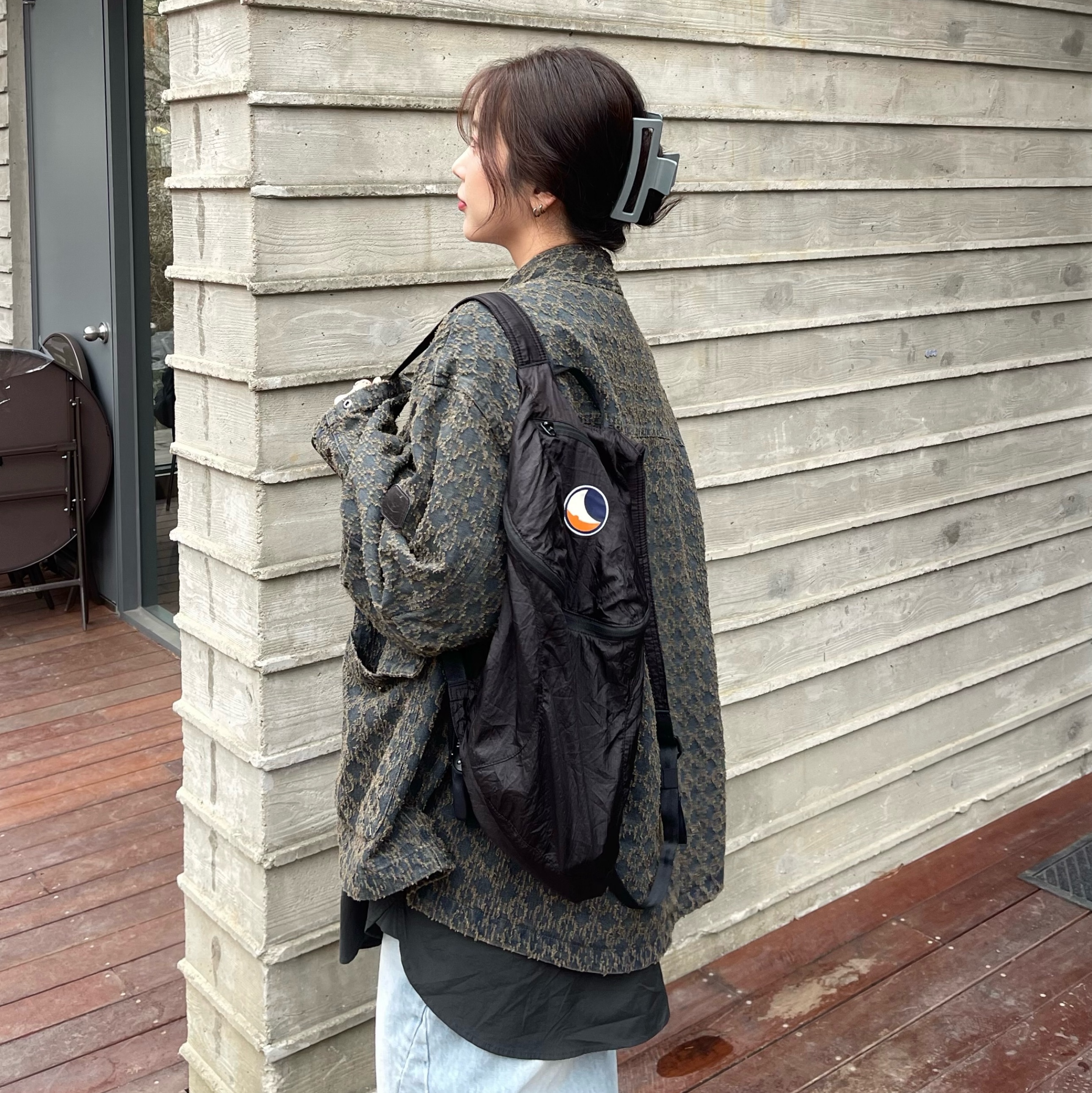 Ticket To The Moon Mini Backpack 15L Black 착용 스타일