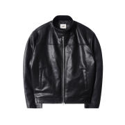 QT8 GARMENTS Synthetic Leather Moto Jacket Black