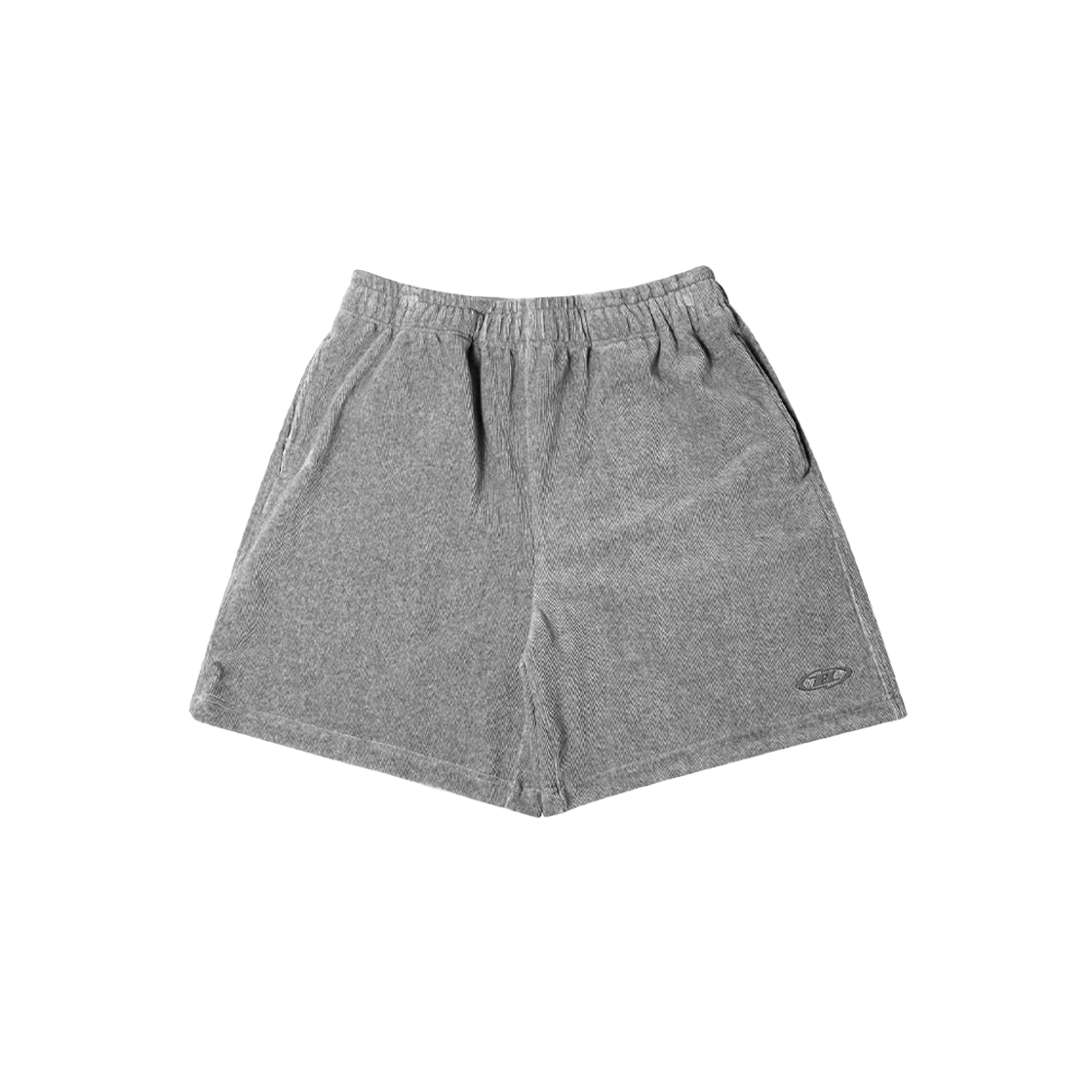 BF3MSP215MG BORN TO WIN B Chrome Velour Half Pants Melange Grey - 대표 이미지 #1